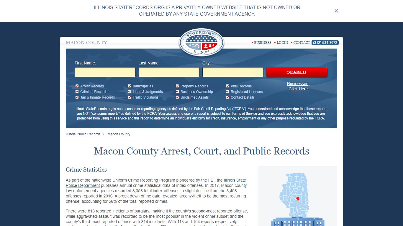 Macon County Arrest, Court, and Public Records